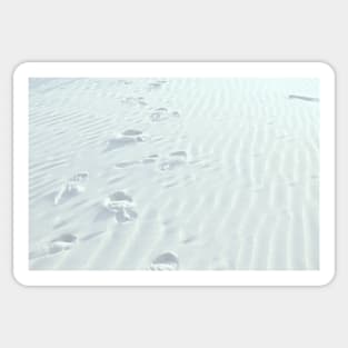 Footprints in the sand Oman Sticker